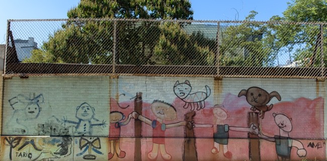 Painted wall in Carroll Gardens