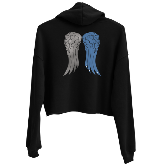 The Walking Dead Daryl's Wings Women's Fleece Crop Hooded Sweatshirt-1