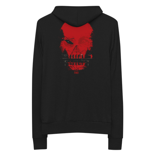 The Walking Dead Skull Zip Up Hoodie-0