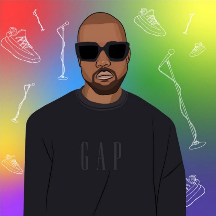 Kanye West, 360 Magazine, rapper, Kim Kardashian, Adidas, yeezy rita azar, illustration