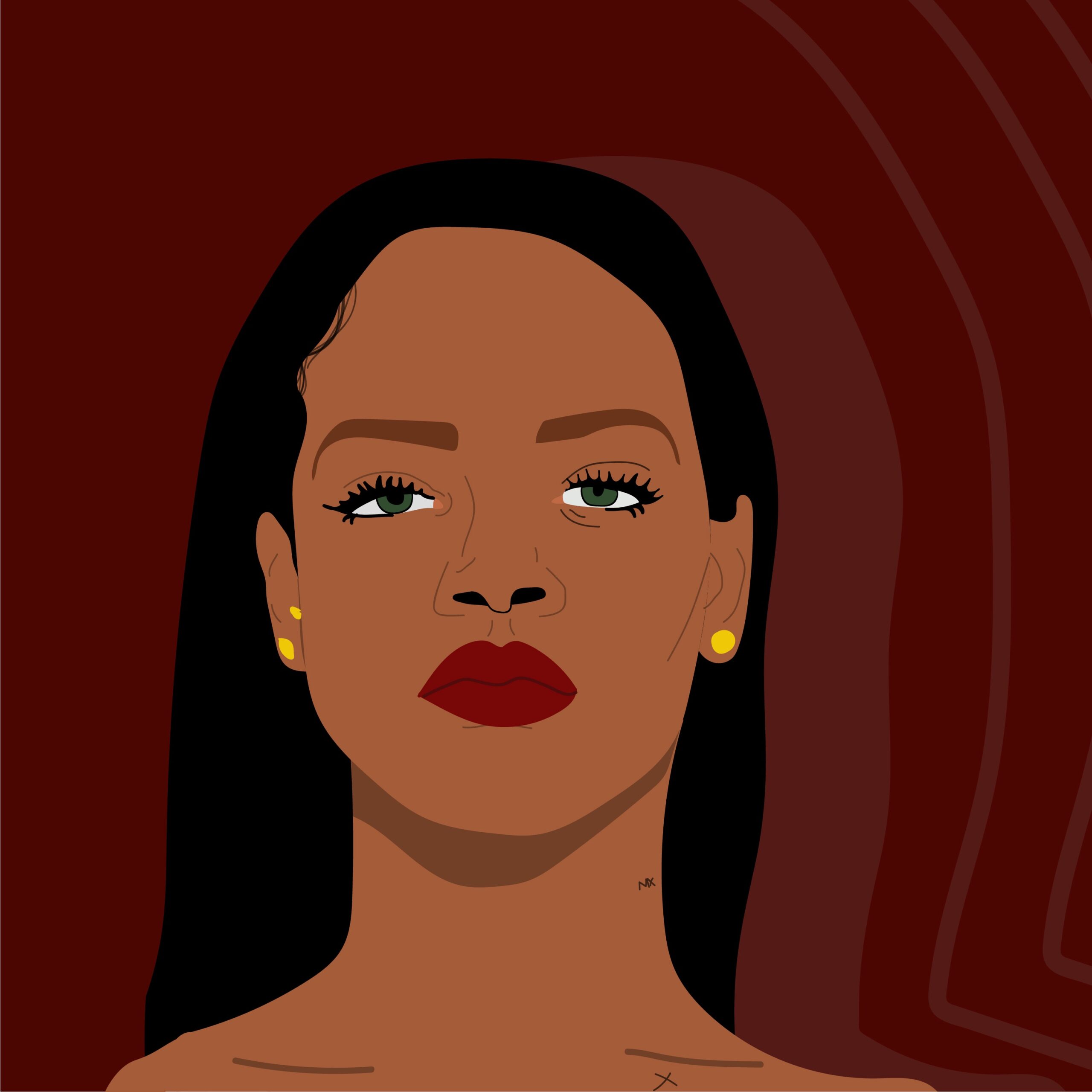 Rhianna Illustration for 360 Magazine