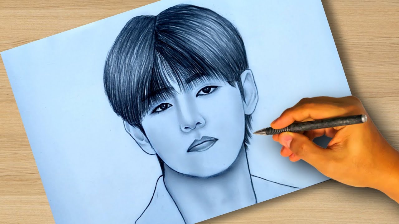 BTS Drawings / BTS V drawing/ How To Draw V Bts/ Easy Pencil ...