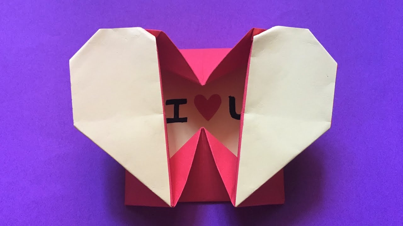 How to make an easy Origami heart box & Envelope paper/heart box origami tutorial YouTube