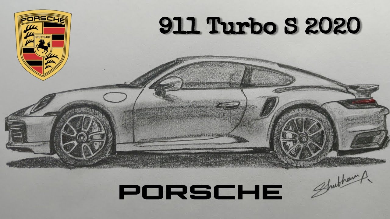 Drawing of the rear corner of a Porsche 911 Turbo - agrohort.ipb.ac.id