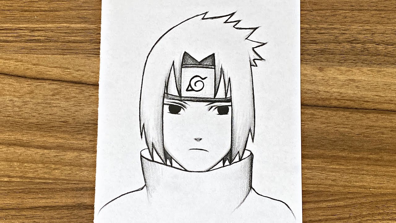 How To Draw Sasuke Uchiha step by step || Easy anime drawing ...