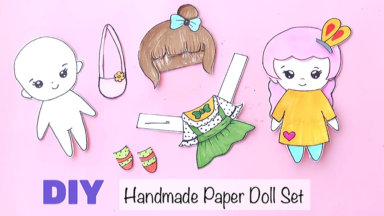 How To Make Paper Doll Baby Tutorial Easy Papercraft Clipart Printable ...