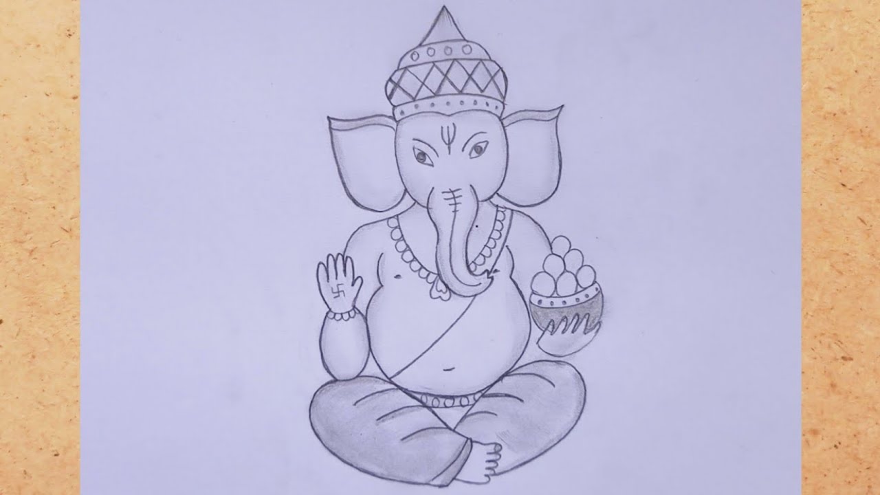 Lord ganesh drawing easy || How to draw lord Ganesha - YouTube