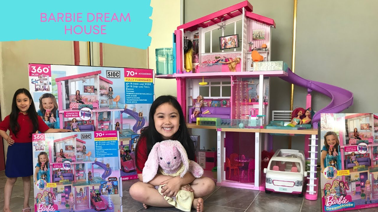 UNBOXING BARBIE DREAMHOUSE + BARBIE DOLLS + BARBIE CAMPERVAN + TARGET ...