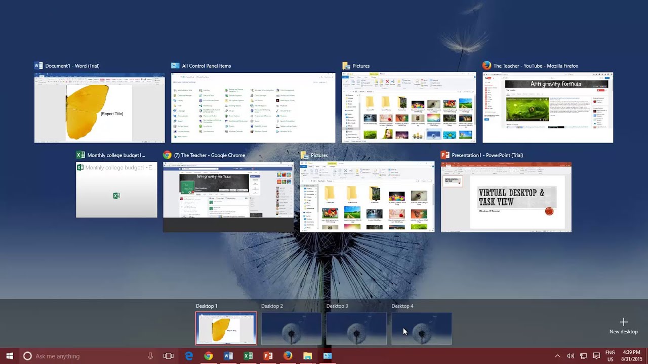 Open And Use Task View For Virtual Desktops In Windows 10 Windows 10 ...