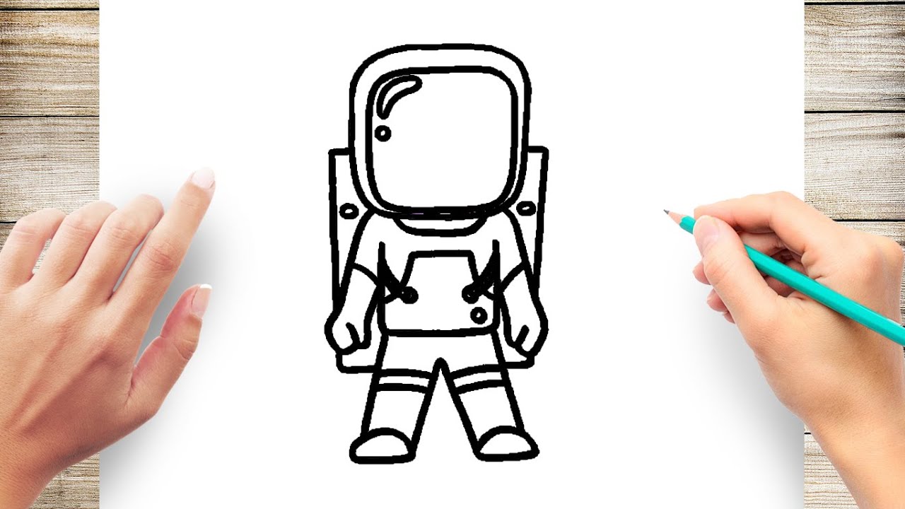 How to Draw A Astronaut Easy Step by Step - YouTube