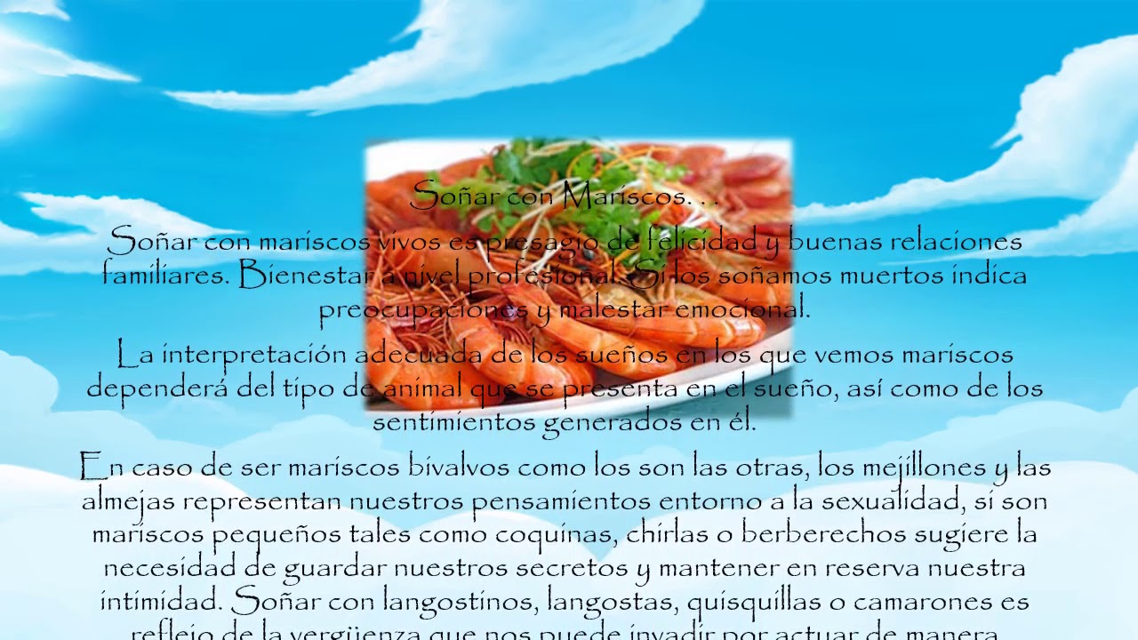 Actualizar 94+ imagen que significa soñar mariscos