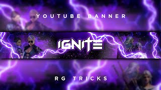 HOW TO MAKE GAMING YOUTUBE BANNER LIKE A PRO | YOUTUBE CHANNEL ART TUTORIAL  | RG TRICKS - YouTube