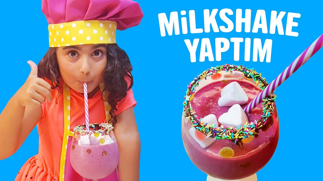 MİRA İLE EVDE MILKSHAKE YAPTIK | Umikids Renklerle Oynuyorum - YouTube