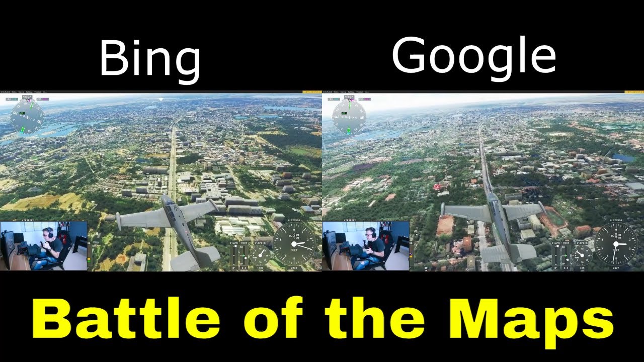 MSFS - Bing Maps Vs Google (WOW) - YouTube