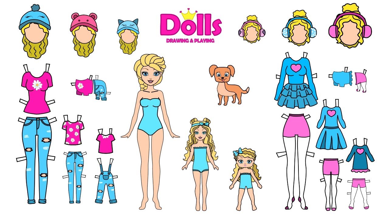 Paper Dolls Drawing And Playing Family Paper dolls zombie ...