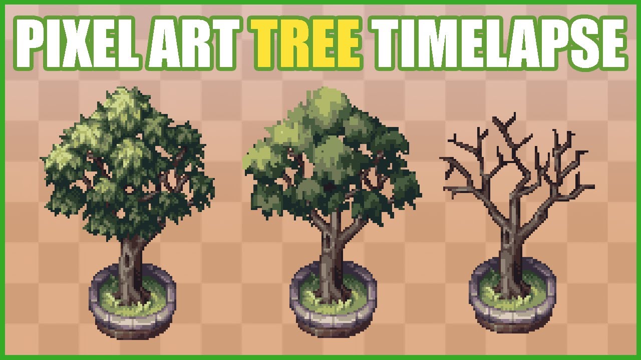 Pixel Art Tree Top Down