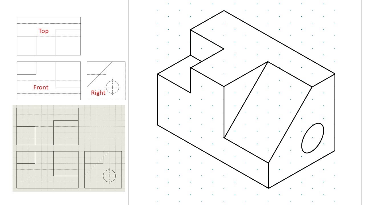 How To Draw Isometric View - Middlecrowd3