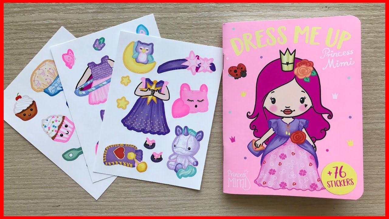 Sticker dress me up mini princess (Chim Xinh channel) - YouTube