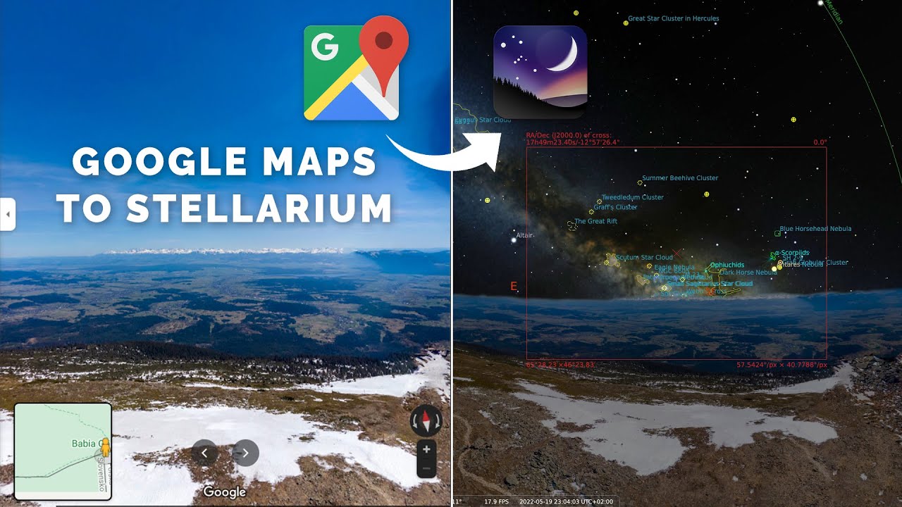 Bring GOOGLE MAPS Street View spherical images into STELLARIUM to ...