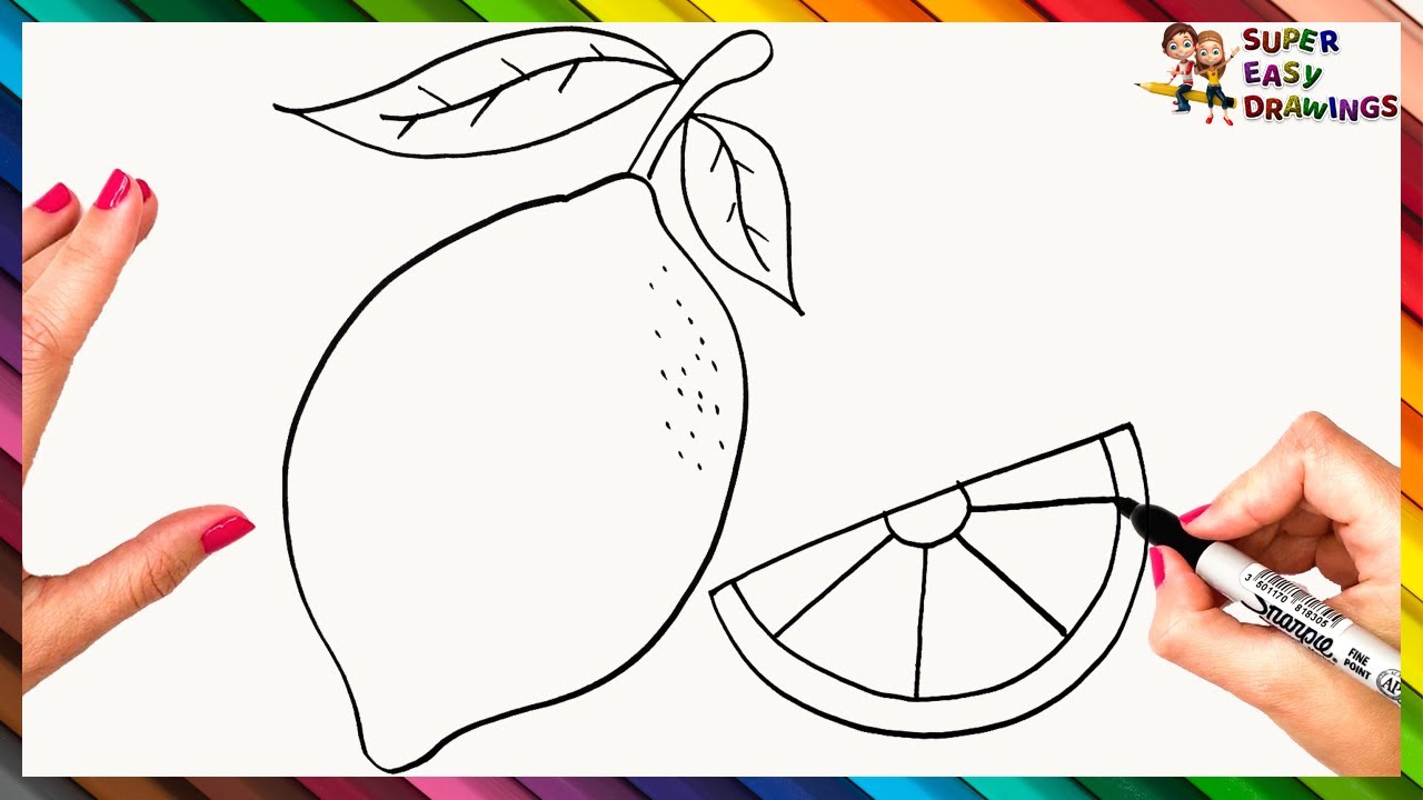 How To Draw A Lemon Step By Step  Lemon Drawing Easy - YouTube