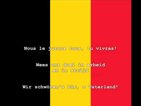 National Anthem of Belgium Instrumental with lyrics - YouTube