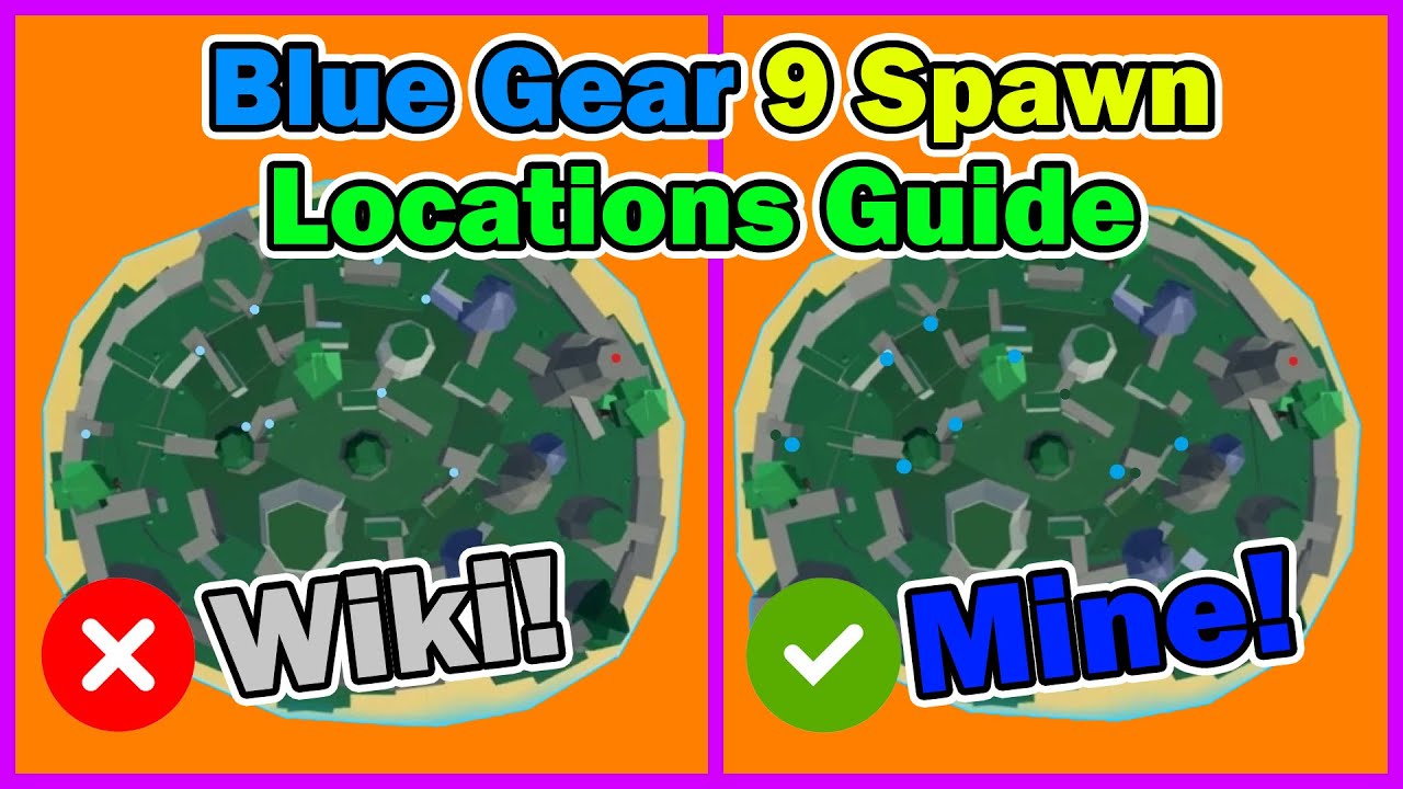 Blue Gear 9 Spawn Locations Updated Guide 2023 - Blox Fruits - YouTube