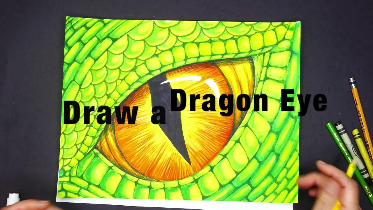 How To Draw An Dragon Eye - Draw Spaces