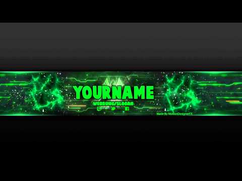 Youtube Banner Template Green.Psd Photoshop - YouTube