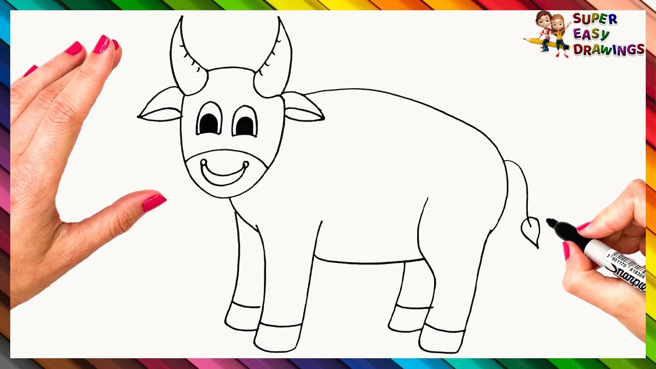 How To Draw A Bull Step By Step  Bull Drawing Easy - YouTube