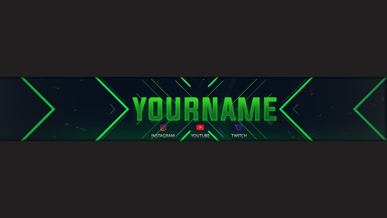 Free Green Youtube Banner Tamplate - YouTube