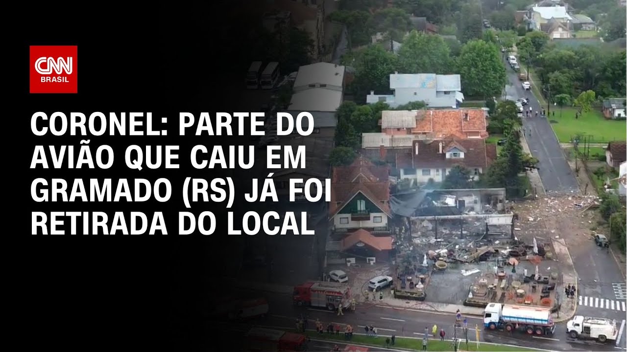 Coronel: Parte do avião que caiu em Gramado (RS) já foi retirada do local | LIVE CNN