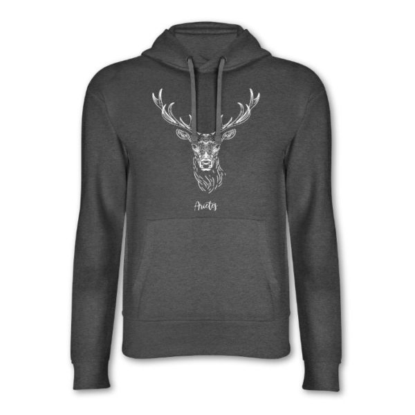 Hoodie Hirsch anthrazit von Tom Siesing