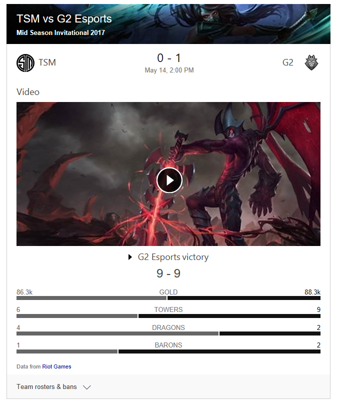 G2 Esports Match Video Replay