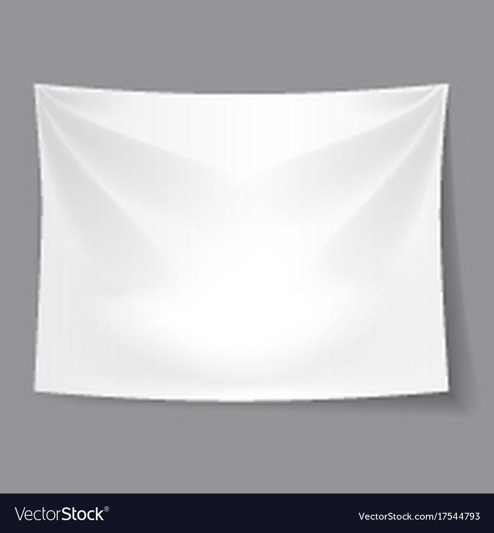 White blank fabric background banner Royalty Free Vector