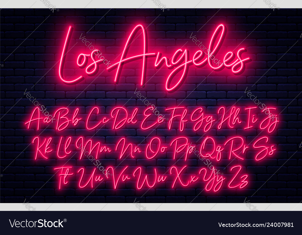 Neon Glow Effect Script Alphabet Png Clip Art Letters Font Etsy | My ...