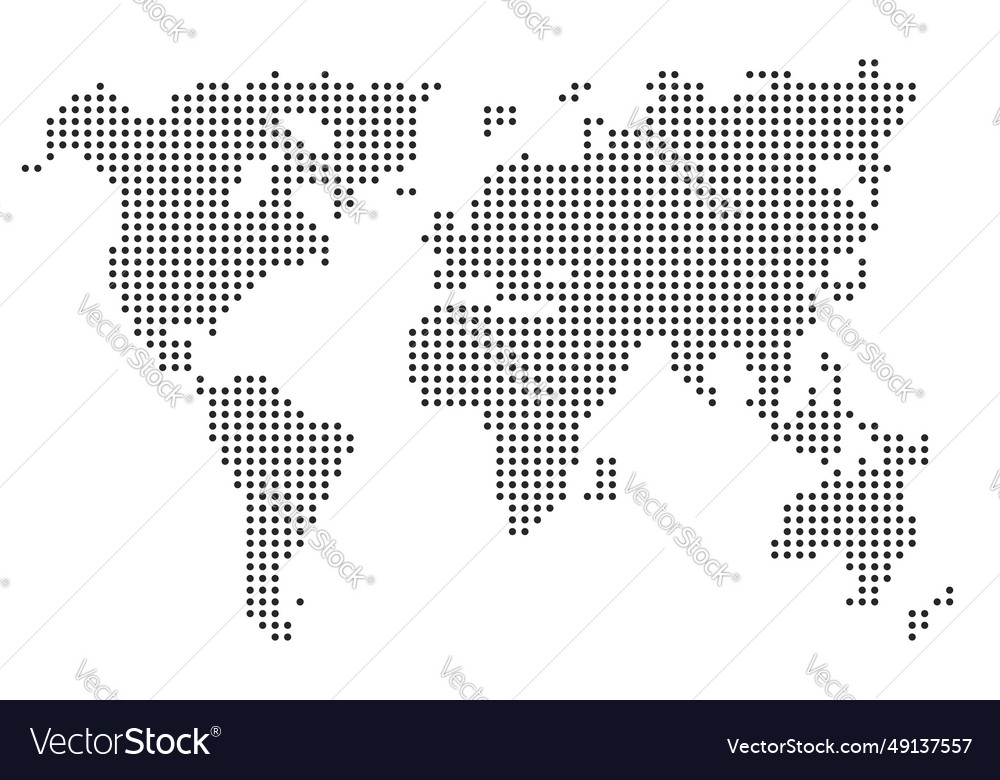 World map dots simple abstract graphic points Vector Image