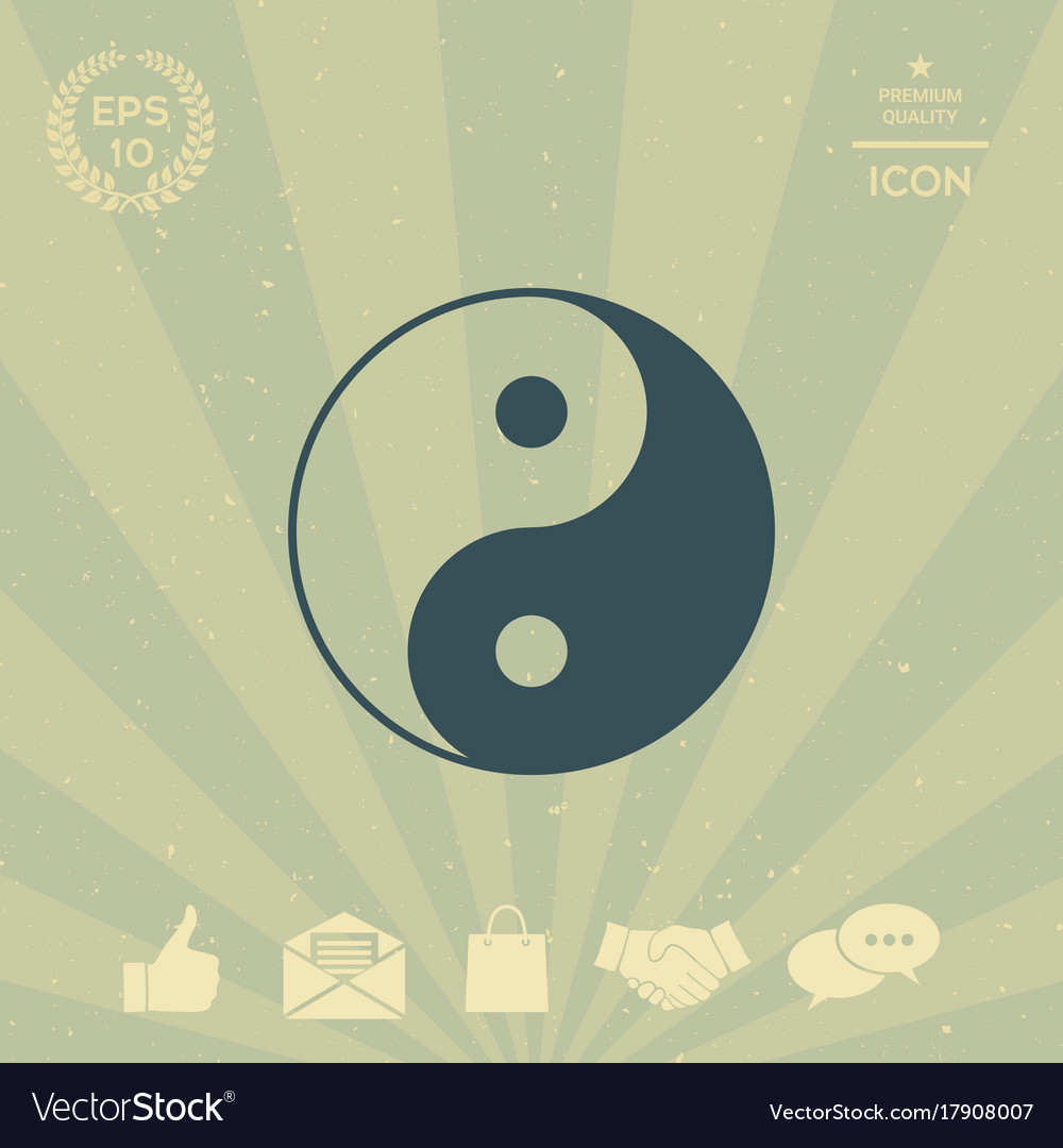 Yin yang symbol of harmony and balance Royalty Free Vector