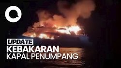 Video Kebakaran Kapal Penumpang di Perairan Labuan Bajo