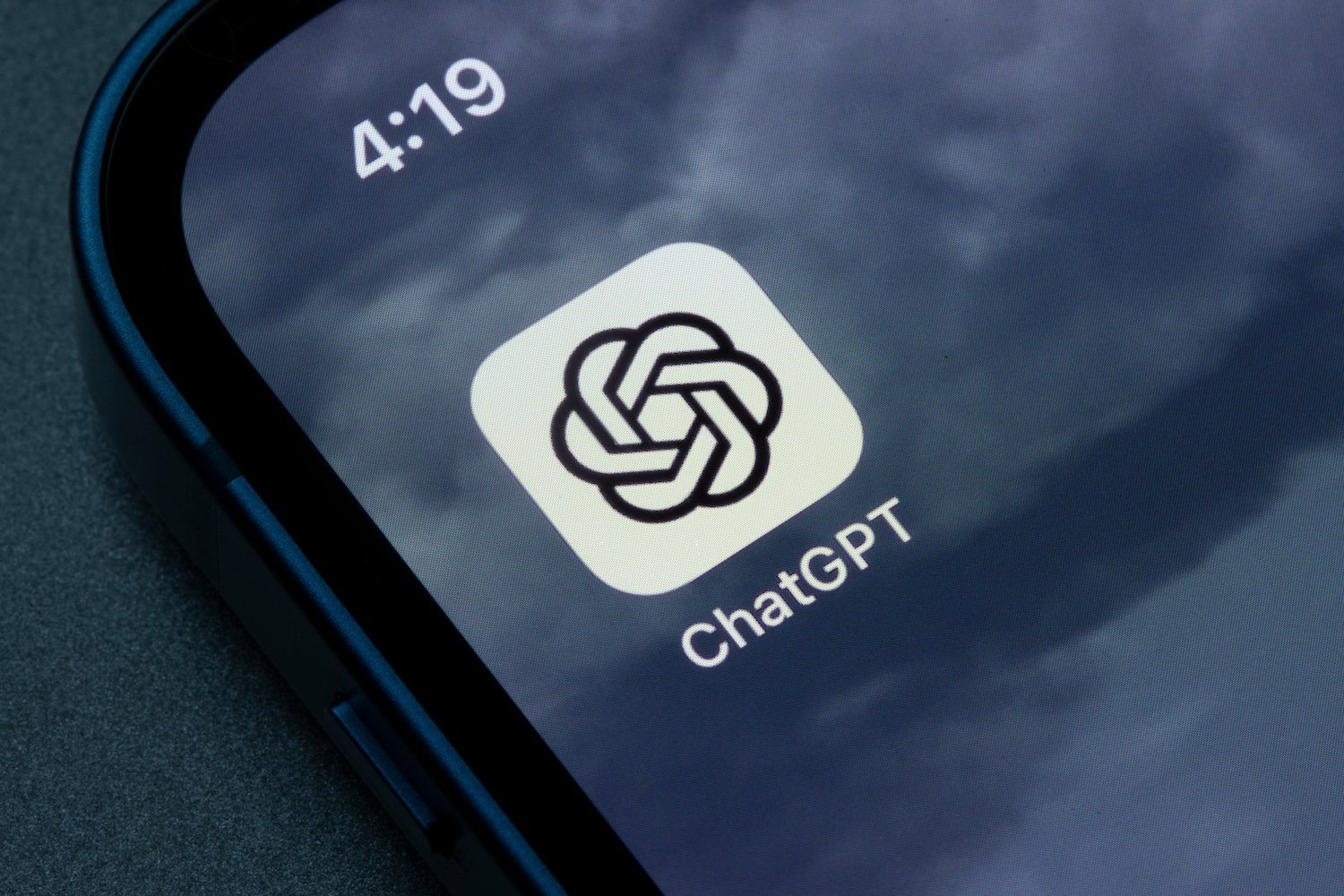 OpenAI's ChatGPT icon appears on a smartphone