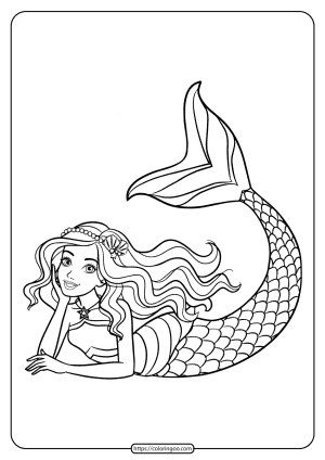 Printable Cute Barbie Mermaid Coloring Pages - Free Printable Coloring ...