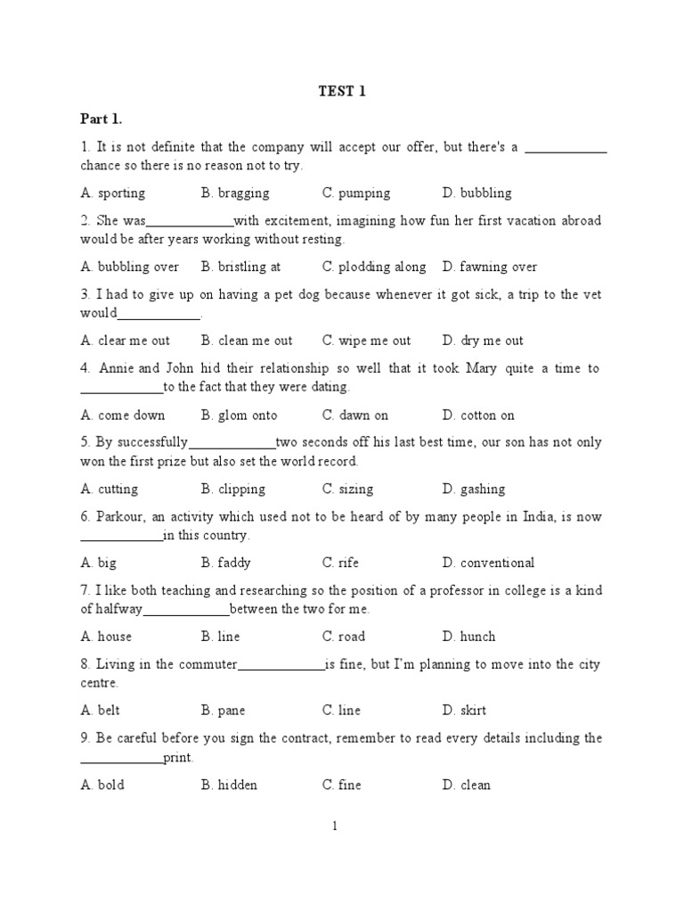 Review Test 1 10 Vocab | PDF