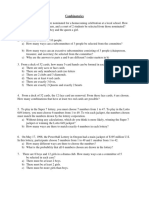 Combinatorics Worksheet