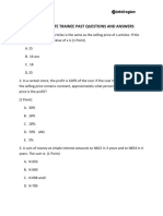 FMN Graduate Trainee Past Questions and Answers