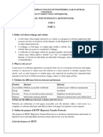 Web Technology Question Bank - Unit 1 and 2