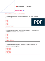 Permutation and Combination & Probability