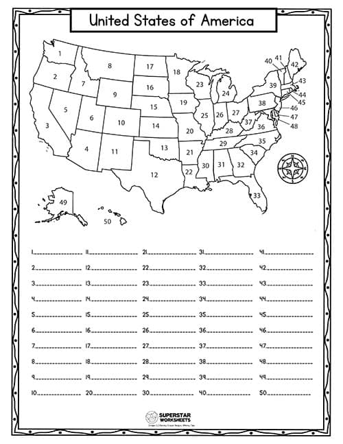 Blank 50 States Map Quiz - First Day Of Spring 2024 Countdown