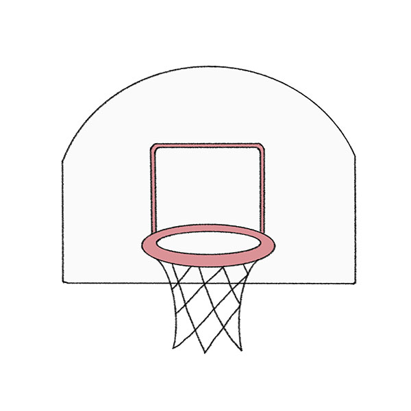 how to draw a basketball hoop