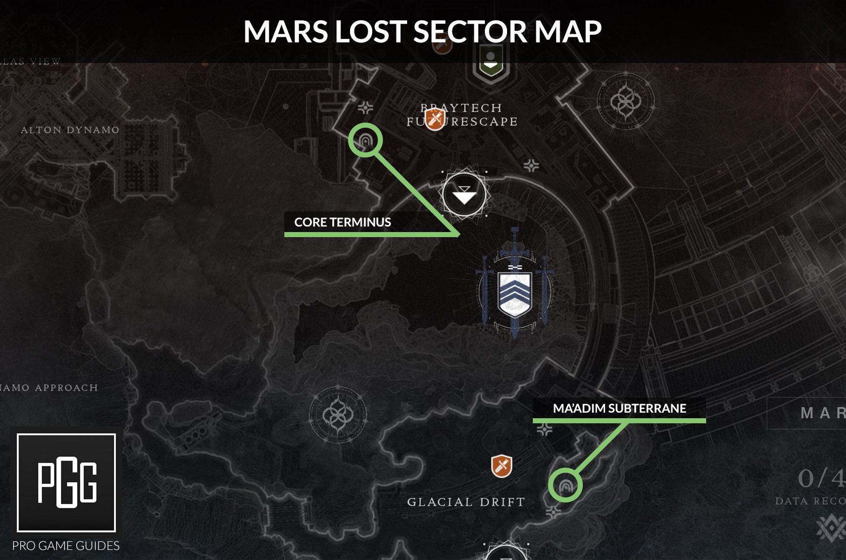 Destiny 2 Lost Sectors Map