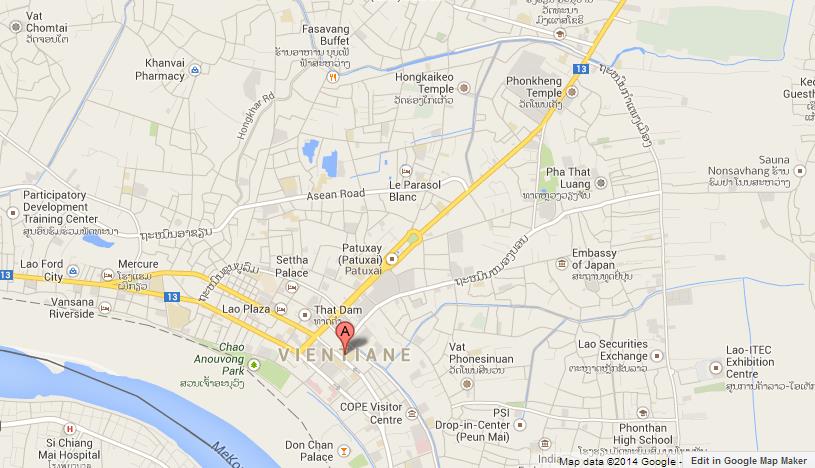 Map of Vientiane