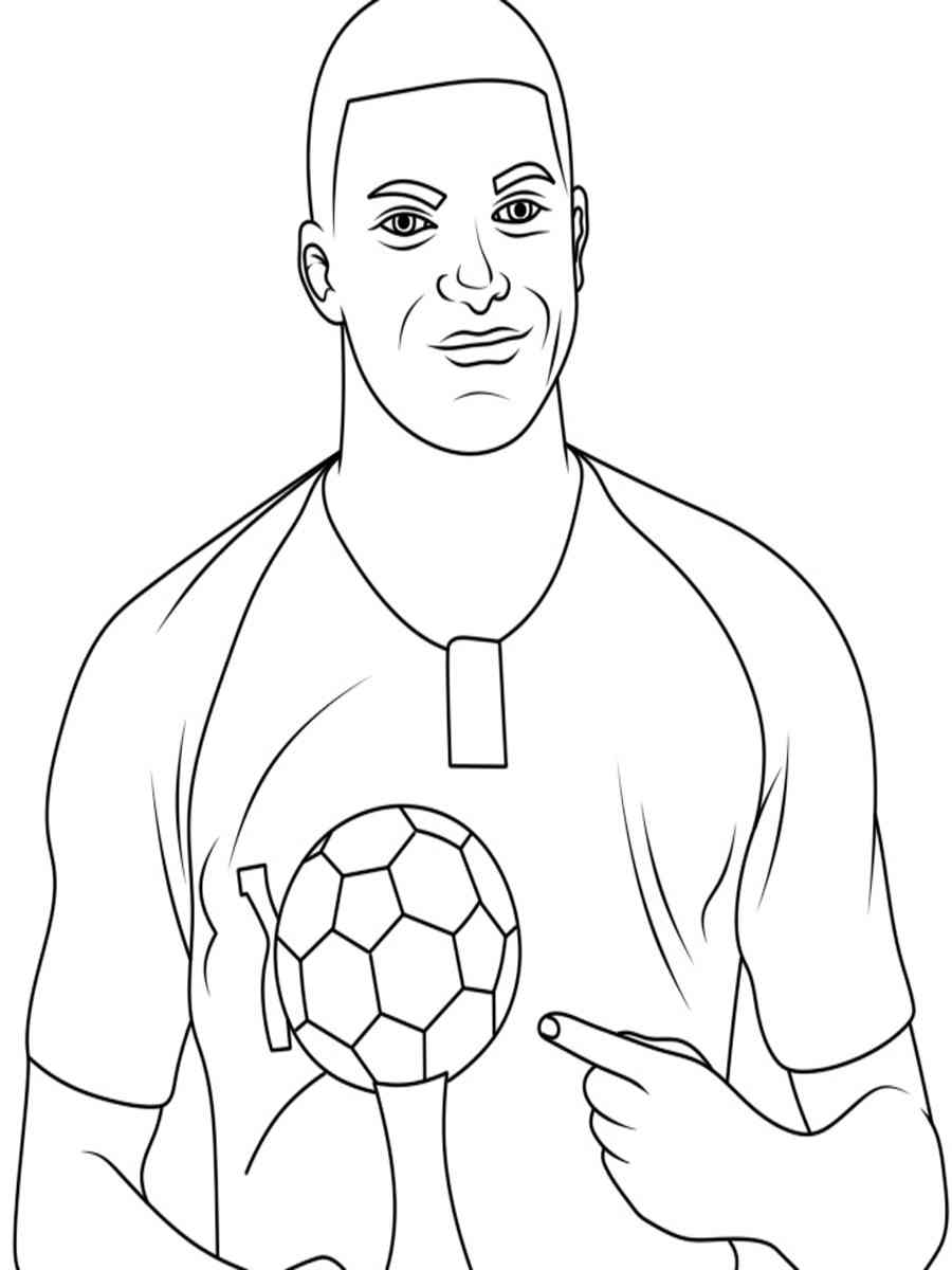 Kylian Mbappe coloring pages